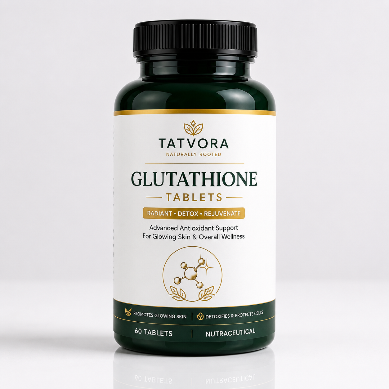 Tatvora Glutathione Tablets | L-Glutathione, Vitamin C & Alpha Lipoic Acid | Supports Skin Health & Antioxidant Protection | 60 Tablets
